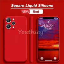 Dėklas Xiaomi Redmi 12, silikoninis skystas, skirtas Redmi 12, paprastas guminis TPU apsauginis telefono dėklas, Redmi 12 dėklas Redmi 12 4G raudona
