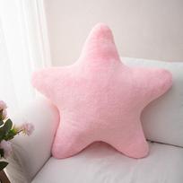 „Nordic Star“ pliušinė pagalvė – itin minkšta ir miela miego pagalvė, puiki dovana mergaitėms 40 cm rožinė