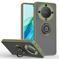 Šarvuotas matinis dėklas Honor Magic 6 5 Lite 5G Magic 6 Pro X9b X9a dangtelis žiedas magnetinis laikiklis stovas smūgiams atsparus Coque Fundas For Honor X9a žalia