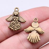 „Angel Charms“ pakabukai, moteriški papuošalai, didžiuliai etniniai atradimai ir komponentai A27-5pcs-17x21mm