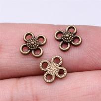 Tuščiaviduriai gėlių jungiamieji elementai, priedų dalys, mergaitės papuošalai, didmeninė prekyba, kawaii, pasidaryk pats A22-20pcs-8x8mm