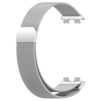 Milano kilpa Huawei Band 10 išmaniajam laikrodžiui Magnetinė apyrankė Metalinė nerūdijančio plieno apyrankė Huawei Band 9 8 apyrankė For huawei band 10/9/8 sidabras