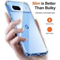 Smūgiams atsparus silikoninis minkštas dėklas Google Pixel 9 XL 8 7 6 Pro 8A 7A 6A itin plonas minkštas galinis dangtelis skaidrus apvalkalas permatomas dangtelis Google Pixel 6