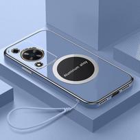 Huawei nova Y72 dėklas Huawei nova Y72 telefono dėklas Prabangus kvadratinis dengimas Magnetinis pritraukimas Smūgiams atsparus silikoninis galinis dangtelis Case & Strap&Huawei nova Y72