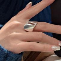 1 vnt. matiniai vintažiniai pirštų žiedai moterims, poroms, paprasti klasikiniai vakarėlių papuošalai, aksesuarai, apsaugantys nuo alergijos 17mm sidabras