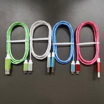 Šviečiantis greito įkrovimo kabelis Apple, Huawei, Xiaomi telefonams Android 1m žalia