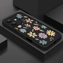 For iPhone 16 Pro Max 15 Pro 14 13 12 11 XS XR 8 7 Case Shell Color Floral Pattern Soft Silicone Shockproof TPU Lens Protection Matte Phone Cover iPhone 16E juoda