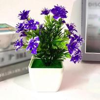 Alergija Mini Simuliacija Žydinti Bonsai Dirbtinis Augalas Namams Biurui violetinė