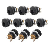 10vnt 9V12V „pasidaryk pats“ gitaros efektų pedalų maitinimo jungikliai lizdai 2,1 mm