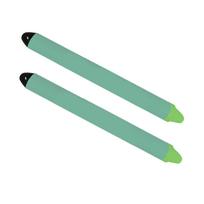 2Pcs Stylus Pen with Tethers for Touch Screens Tablet Phone Devices Kid Friendly Green žalia