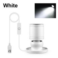 LED lemputės maitinamos USB kabeliu Mini dydžio prožektorius 1W LED lempa vitrinai, spintai, fono dekoravimui 1w black