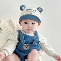 Mielas meškiuko ausytės kūdikio ančiuko liežuvio kepuraitė Daugia spalvų kūdikio berniuko mergaitės minkštas kraštelis beisbolo kepurė Mažylio lauko apsauga nuo saulės kepurė nuo saulės mėlyna