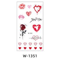 Tatuiruotės lipdukai atsparūs vandeniui ir prakaitui Valentino dienos laikini vienkartiniai tatuiruotės lipdukai mielos 75 * 140Mm (die)