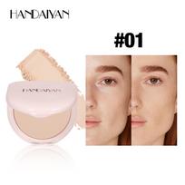 Oil Control Setting Powder Waterproof Puffs Brighten Skin Foundation Compact Soft Flawless Dry Powder Contour Palette Makeup beige