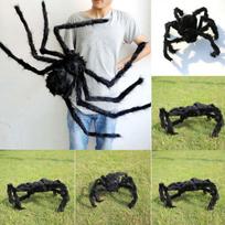 Spider 30/75/125cm Didelė pliušinė lėlė 1vnt Spider Kids Helovino dekoracija 30cm juoda