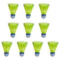 10 vnt Nailono badmintono arklidė, patvari nailoninė plunksna Shuttlecocks, jaunimo žaidėjai, lauko badmintono treniruotės geltona