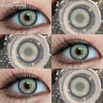 EYESHARE 1 pora naujų spalvotų kontaktinių lęšių akims, natūralūs Softlens, korėjietiški lęšiai, metiniai merginai, akių makiažui, kontaktiniai lęšiai gray
