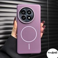 Dėklas Oneplus 13R 13 12R ACE5 ACE3 Pro Paprastas ir minkštas magnetinis PC atsparus smūgiams dangtelis Oneplus 13 12 R ACE5 ACE3 Pro Funda For Oneplus 13R violetinė