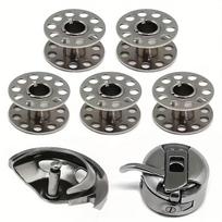 7 vnt./rinkinys Metalinės ritės + Šaudyklės kabliukas + Ritės dėklas Seno stiliaus buitinei siuvimo mašinai Priedai Įrankių rinkinys 7pcs/set