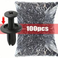 100 vnt. 8 mm plastikiniai kniedės tvirtinimai varžtas automobilio buferis juoda kniedė automobilio tvirtinimo spaustukai Ford Kia Nissan one-size