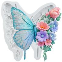 Butterfly Flower Silicone Mold Butterfly Fondant Molds Cake Decorating Tools Theme Cake Dessert Decorated Chocolate Candy Mold pilka spalva