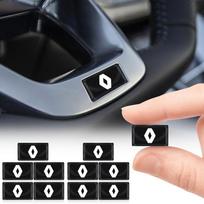 Anglies pluošto vairas Automobilio logotipas Emblema 3D lipdukai Renault Dacia Koleos Clio Laguna 2 Megane 2 3 Duster Logan Captur 2pcs-benz