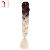 Ombre Long Jumbo Braids Sintetiniai plaukų priauginimai 69 spalvos