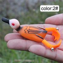 1 PCS Propeller Flipper Duck Fishing Lure Ducking Fishing Frog Lure 9cm 11.3gArtificial Bait Duckling 3D Eyes Day Baits Bass 2