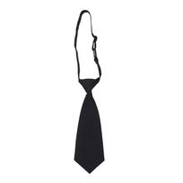 Elegantiškas kaklaraištis Unisex mokyklinis kaklaraištis Vaikams Vestuvinis reguliuojamo ilgio mokyklinis kaklaraištis Vestuvėms Vienspalvis juoda