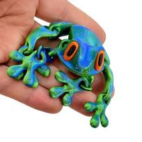 3D spausdintas varlės šaldytuvo magnetas su judančiomis jungtimis, varlės fidget žaislas, artikuliuotas gyvūno modelis, figūrėlė, magnetinė varlės dekoracija šaldytuvui Small