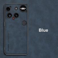 For Nothing Phone 3 Case Luxury PU Leather Phone Case For Nothing Phone3 5G Back Cover Matte Silicone Shockproof Full Protection For Nothing Phone 3 mėlyna