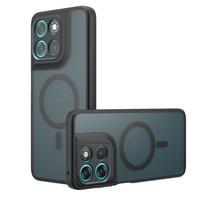 Dėklas Motorola Moto G100 G100S G57 G67 Power Magnetinis Belaidis Įkrovimas TPU Rėmelis Kietas Plastikas Pusiau Skaidrus Matinis Telefono Dangtelis Moto G100 or G100S juoda