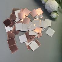 100 vnt. lipnios kvadratinės veidrodinės mozaikos sienų lipdukai namų dekoravimui 2 x 2 cm - 100 pieces rožinio aukso spalvos