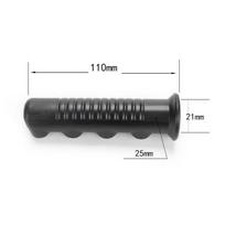 2 vnt. Guminis rankenos dangtelis Juodo plastiko apvalūs vamzdeliai Neslystantis Smūgių absorbcija Vežimėlio rankenos 110x14/16/18/19/20/21mm