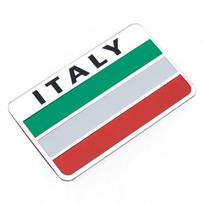 Aliuminio lydinio automobilio lipdukas 3D Italijos vėliavos rašto lipdukas Atsparus dėvėjimuisi apdaila Italy-shield gray