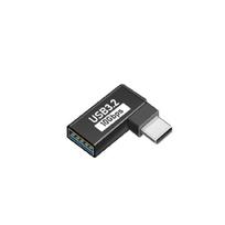 Ergonomiški 90° kampiniai USB Type-C jungtys, apsaugoti nuo trikdžių, greito įkrovimo adapteris, 10Gbps, darbinei aplinkai