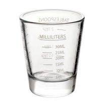 Stikliukai Matavimo puodeliai Espresso Džigeris su skale Sunkūs stikliniai puodeliai virtuvės baro aksesuarai kepimui gaminimui 1pc balta