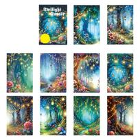 10 Sheets Forests Series Sticker Landscape Sticker DIY Scene Make Sticker Scrapbook Sticker Journaling Supplies