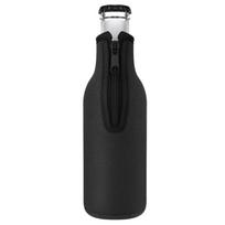 Aukštos kokybės izoliuotas alaus butelio dangtelis su žiedeliu, apsauginis puodelio movas, nešiojamas 12 oz 330 ml gėrimų maišelis, vakarėliui juoda