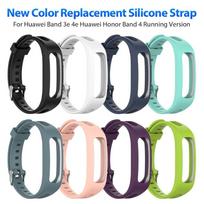Minkštas silikoninis sportinio laikrodžio apyrankės dirželis, skirtas Huawei Band 3e 4e Huawei Honor Band 4 bėgimo pakaitinis apyrankės dirželis juoda
