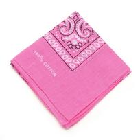 Servetėlė 100% medvilnė Galvos apdangalas Spausdintos kvadratinės skaros Apyrankė Plaukų juosta Paislio bandana 1PC-pink pink