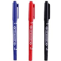 1/6/10-Piece Double Tip Permanent Paint Marker Set - Black, Blue, Red Ink for Plastic, Wood, Metal, Glass 1pc mėlyna