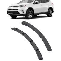 4pcs For Toyota RAV4 (XA40) 2016 2017 2018 Car Front Bumper Wheel Fender Molding Trim 52112-0R060 52113-0R060 Plastic 2Pair