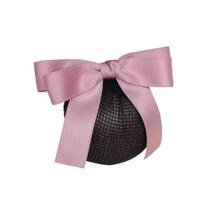 Women Hair Net Temperament Solid Color Bow-knot OL Fishnet Decorative Soft Anti-slip Hair Clip Hair Snood for Airline Stewardess rožinė
