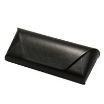 Aukščiausios klasės odinis magnetinis akinių dėklas - Rankų darbo, Atsparus spaudimui saugojimas akinukams nuo saulės ir įprastiems akiniams 15.6*6*4 cm juoda