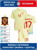 Williamsas jaunesnysis. Ispanijos Nacionalinės Komandos Futbolo Marškinėliai #17 Čempionų Lygos Edition Futbolo Marškinėliai Treniruočių Kostiumo Rinkinys 18