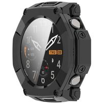PC+Grūdinto Stiklo Dėklas Amazfit T-REX Ultra2 Išmaniajam Laikrodžiui Pilnas Dangtelis Buferis Apsauginis Huami Trex Ultra 2 Korpusas Priedai juoda