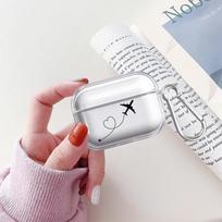 Case For Airpods Pro3 1 4 2 3 Pro2 Pro Clear Earphone Cases Cover Love Airplane Art Airpods 4