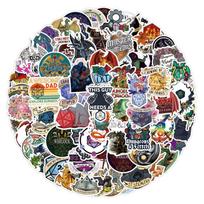 Cartoon Dragons & Dungeons Waterproof Stickers, 100 Sheets for Journals, Water Bottles, Computers & More.