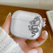Black Dragon Design Earphone Case for Airpods 4th 3rd 2 Pro 3 2 Shockproof Cover for Airpod 2 3 1 Protective Accessorie Shell Airpods Pro 1st